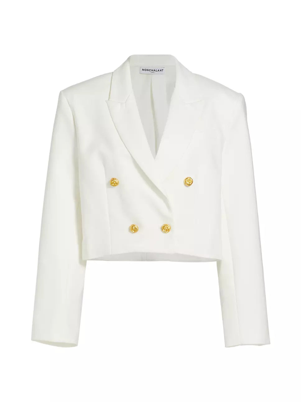 Nonchalant Alana Cropped Blazer - White available at Barbara Katz