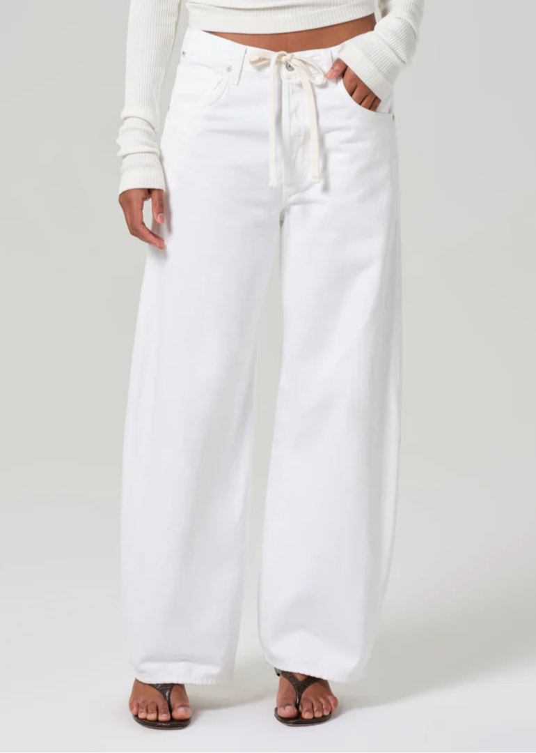 Citizens of Humanity Brynn Drawstring Trousers in Tulip available at Barbara Katz