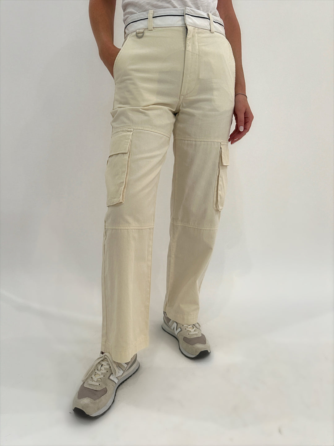 Pistola Addie Reversed Waistband Pants - Ivory