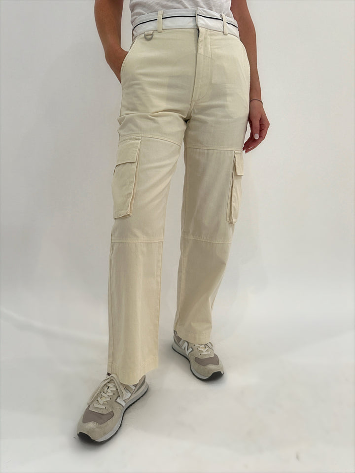 Pistola Addie Reversed Waistband Pants - Ivory