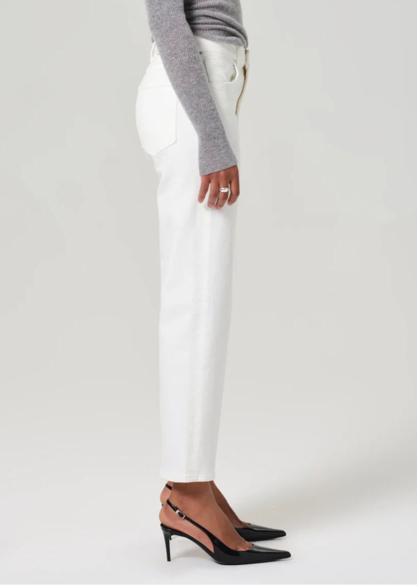 Citizens of Humanity Palma Straight Denim in Soft White available at Barbara Katz