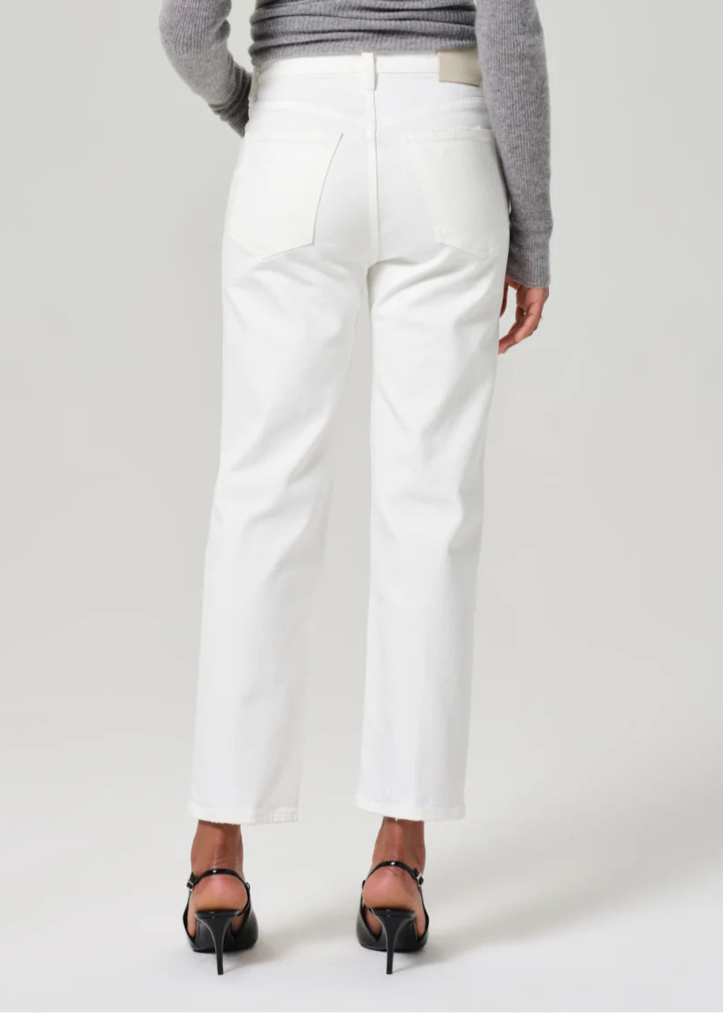 Citizens of Humanity Palma Straight Jeans in Soft White available at Barbara Katz