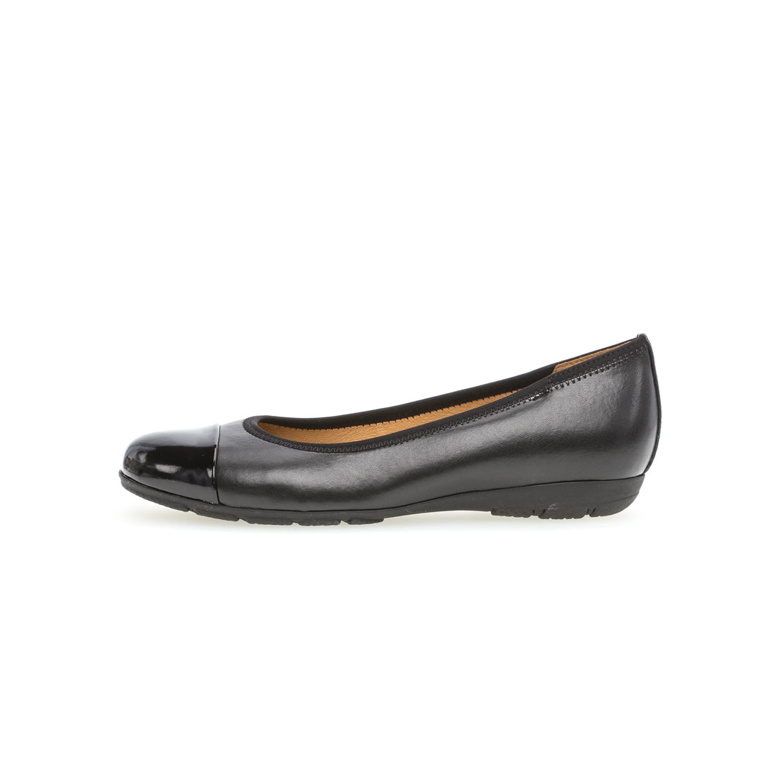 Gabor Cap Toe Ballet Flats in Black available at Barbara Katz