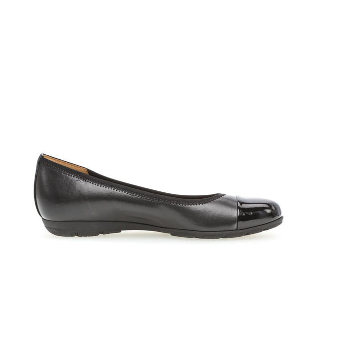 Gabor Cap Toe Ballet Flat Shoes 24.161 in Black available at Barbara Katz