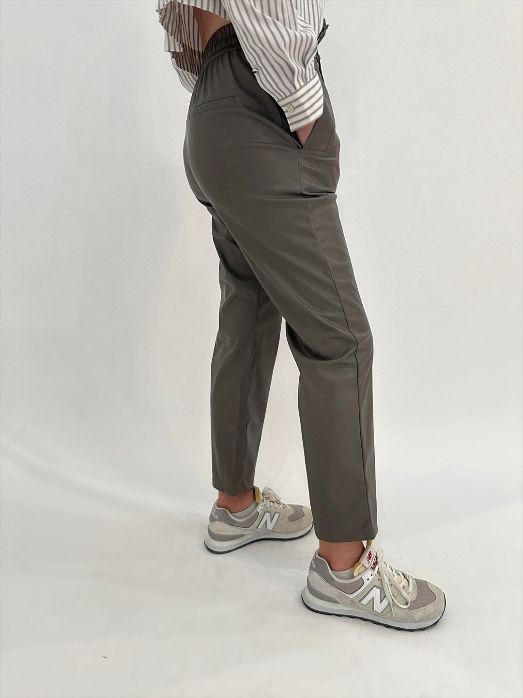 Marella Selva Jersey Pants in Mud available at Barbara Katz