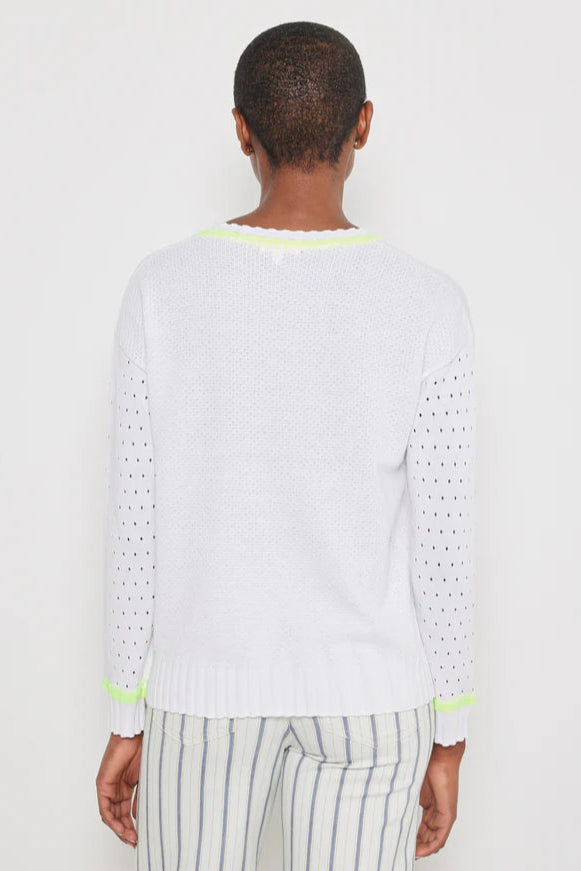 Lisa Todd Stitchy Situation Sweater in White available at Barbara Katz