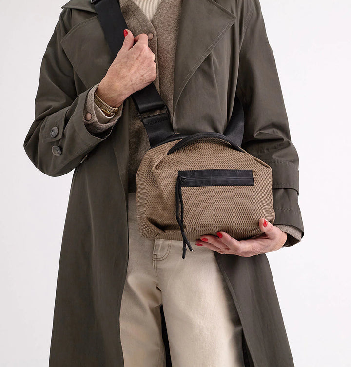 Daniella Lehavi Bonnie Crossbody Bag in Taupe available at Barbara Katz