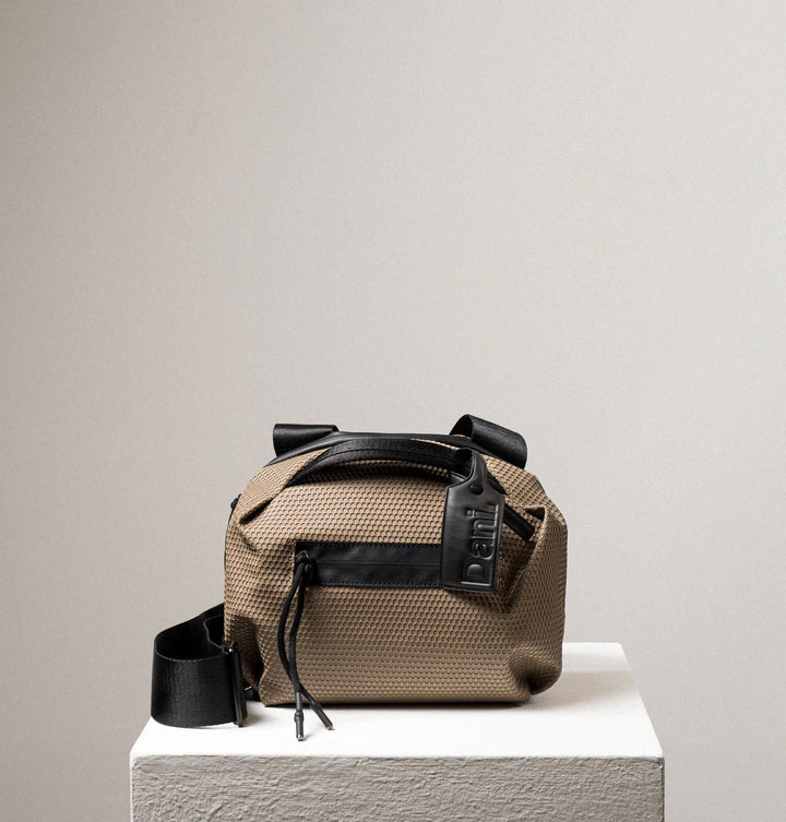 Daniella Lehavi Dani Bonnie Crossbody Bag in Taupe available at Barbara Katz