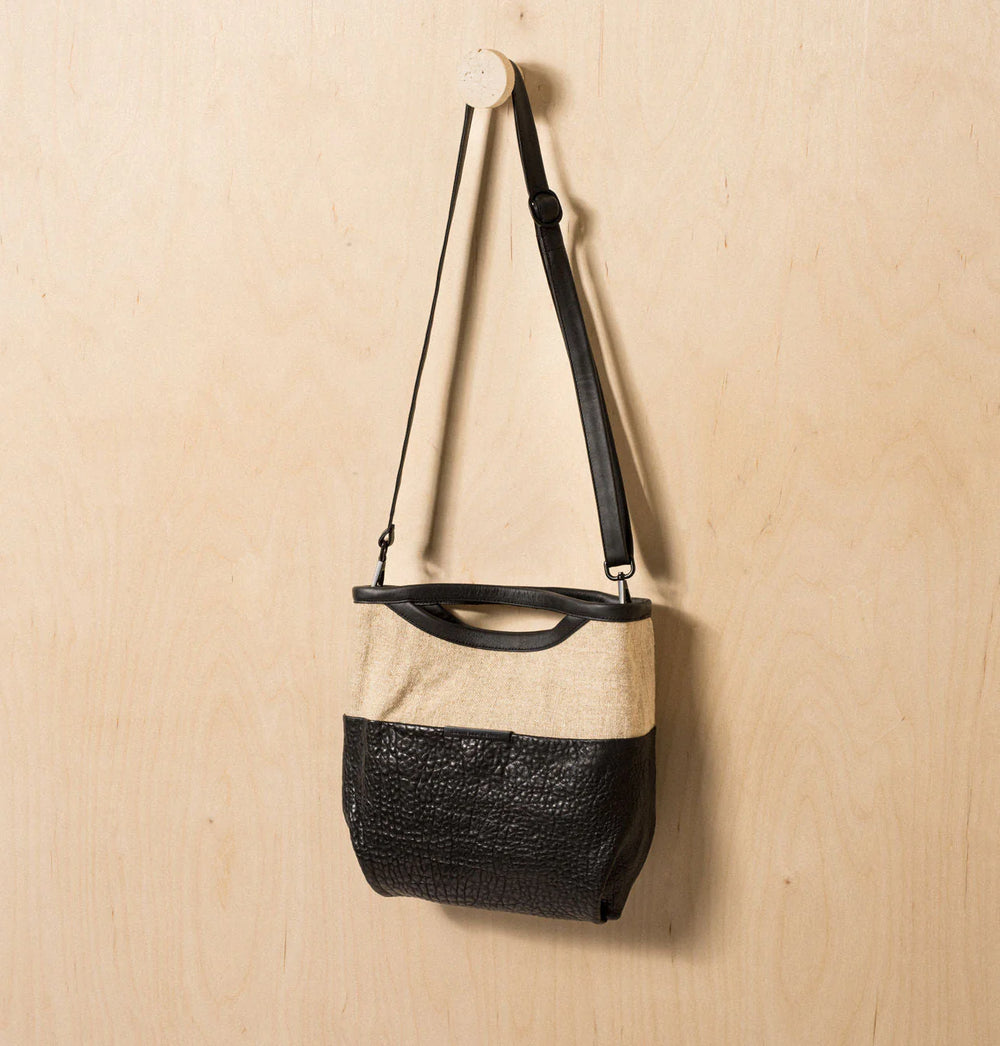 Daniella Lehavi Sevilla Crossbody Bag in Linen Black available at Barbara Katz