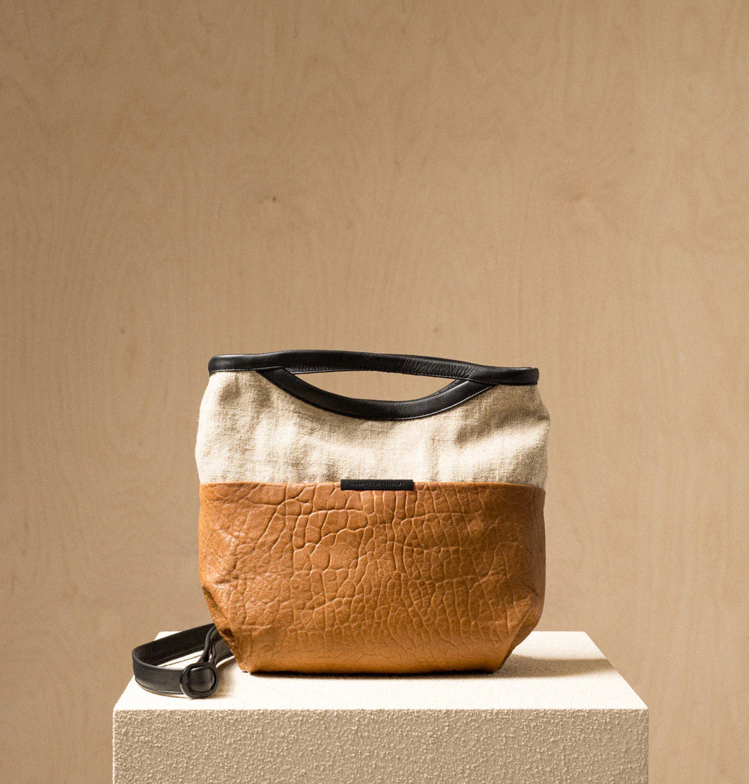 Daniella Lehavi Sevilla Crossbody Bag in Linen Sigaro available at Barbara Katz