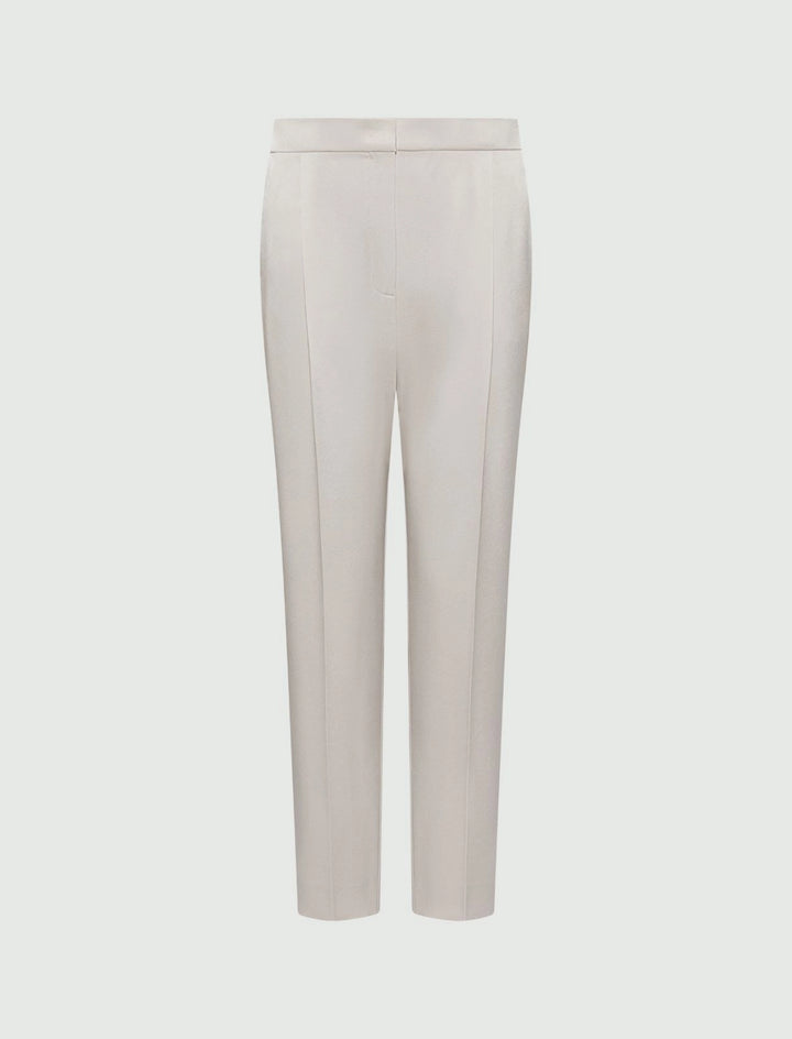 Marella Abetaia Satin Trousers - Stone