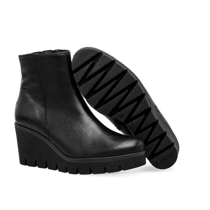 Gabor Black Leather Boots 34.780.27 available at Barbara Katz