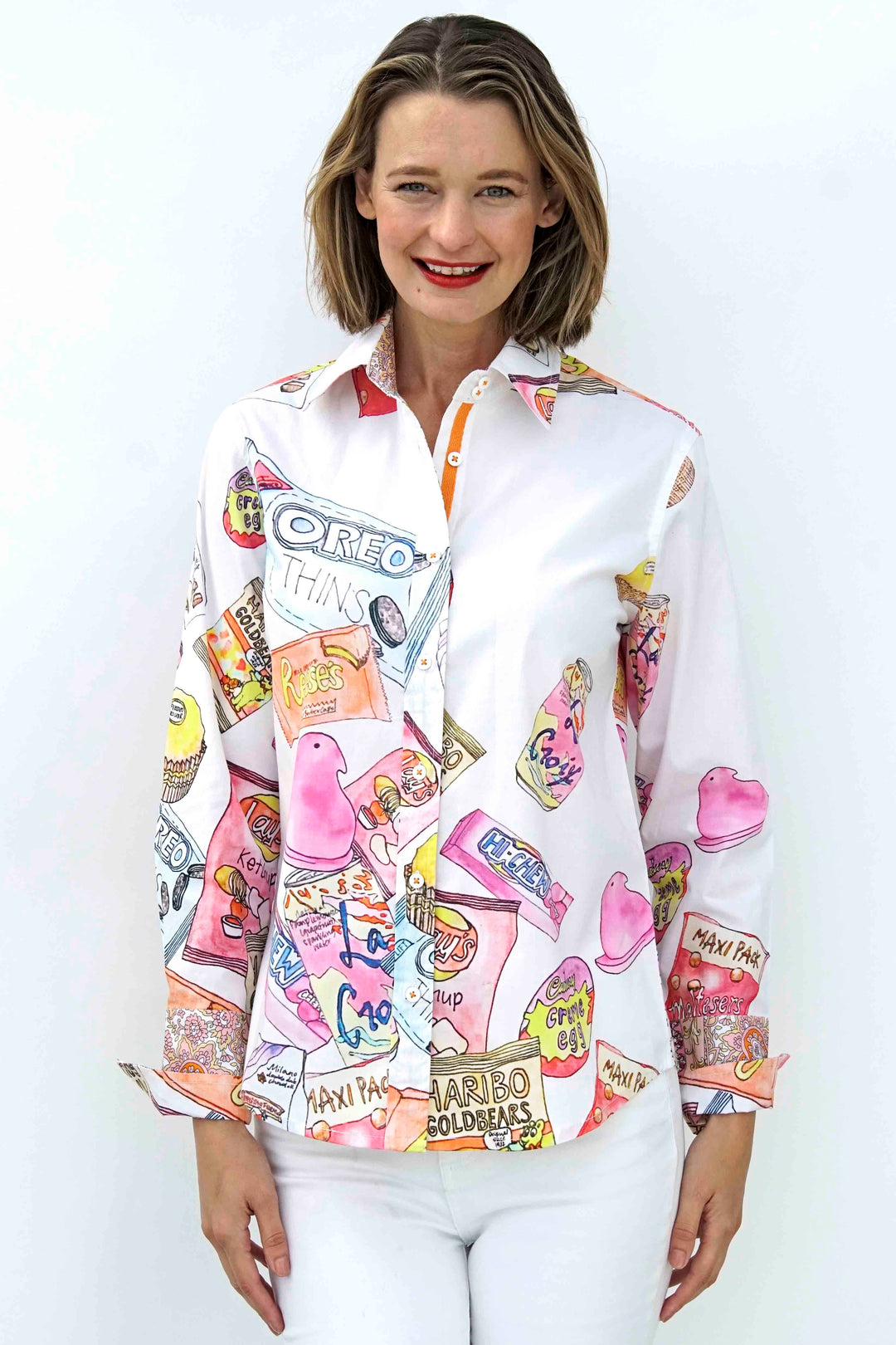 Dizzy-Lizzie Rome Long Sleeve Shirt - Lo Cal Print available at Barbara Katz