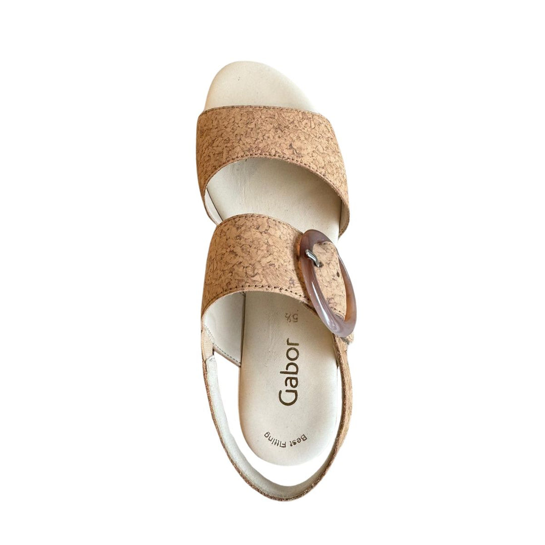 Gabor Slingback Platform Wedge Sandals in Cork available at Barbara Katz