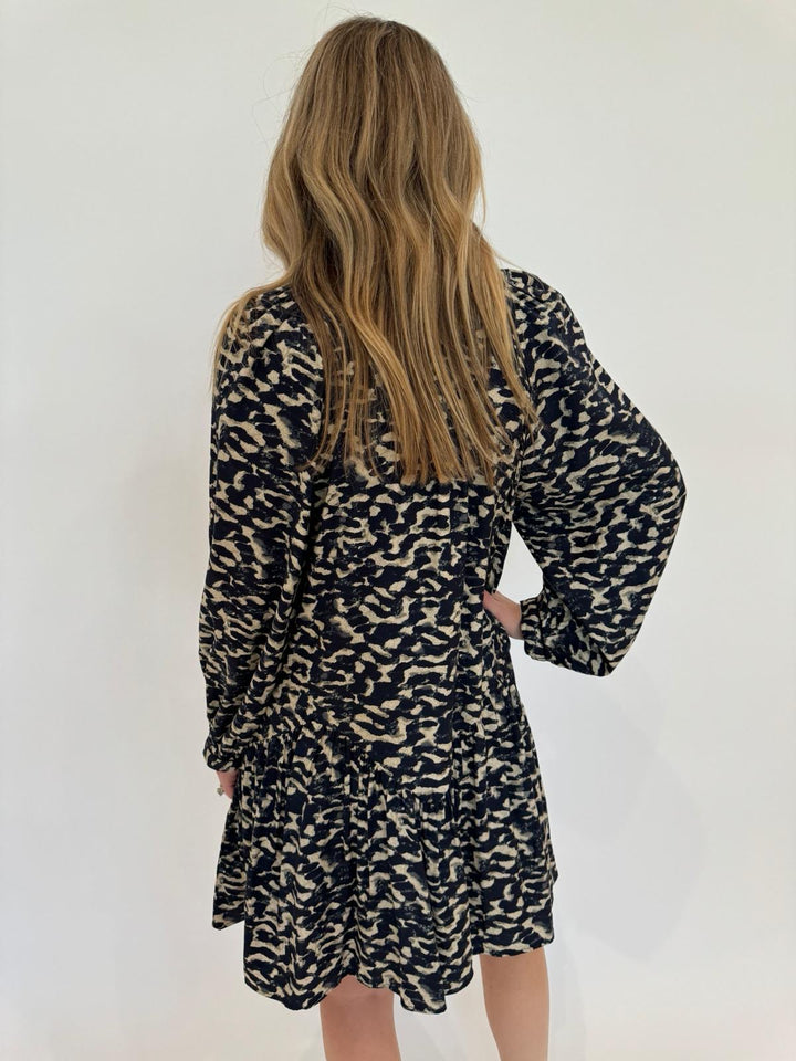 Ba&sh Aisha Mini Dress in Encre available at Barbara Katz