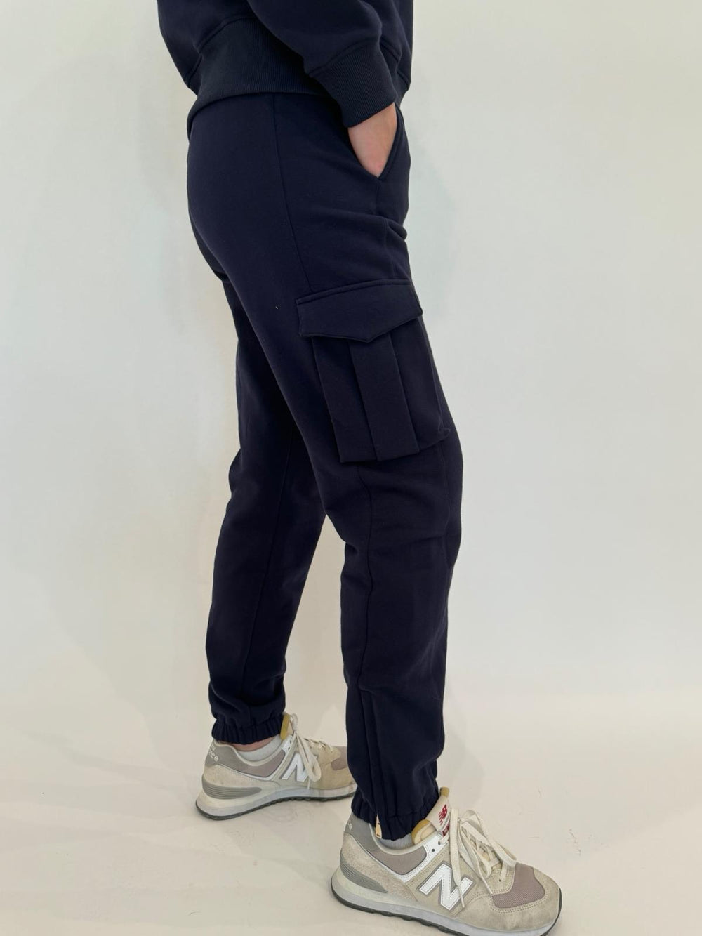 Generation Love Chandra Fleece Sweatpants in French Navy available at Barbara Katz