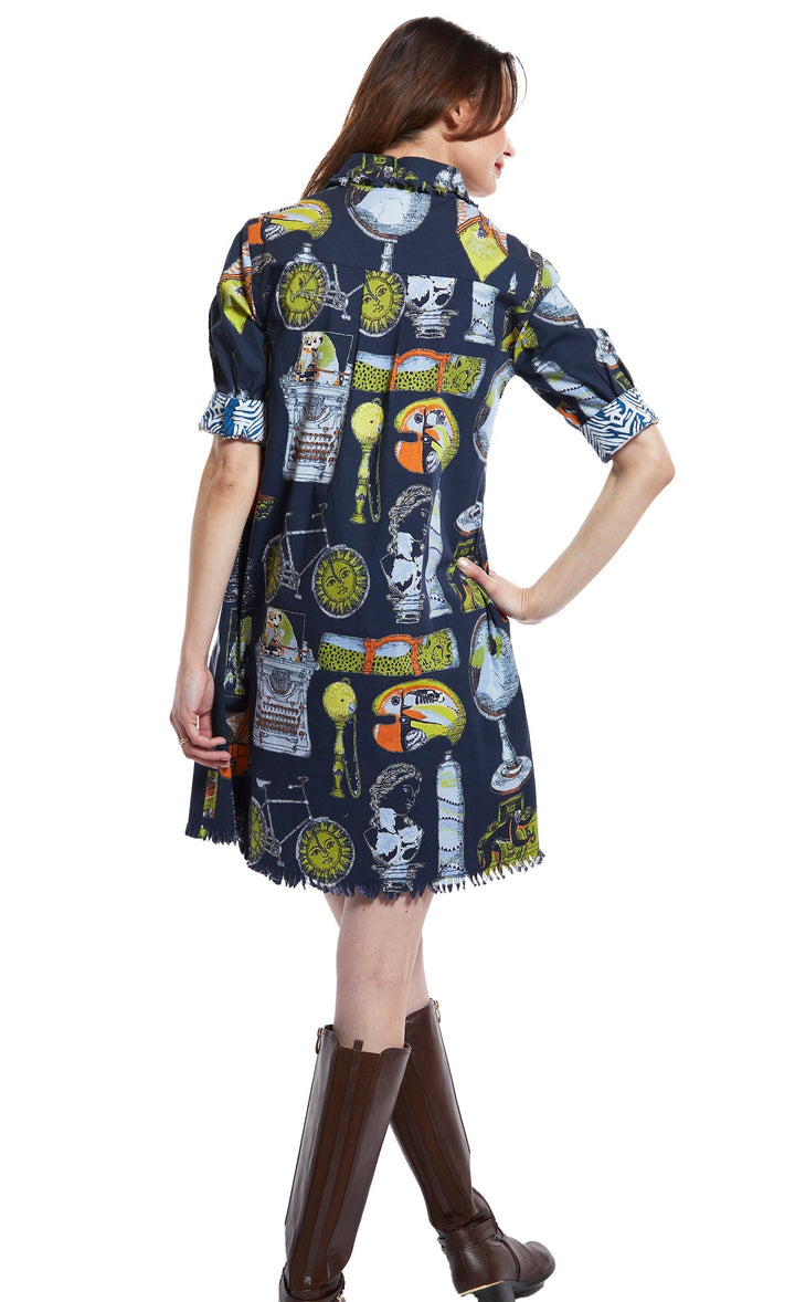 Dizzy-Lizzie Chatham Dress - Vintage History Print available at Barbara Katz