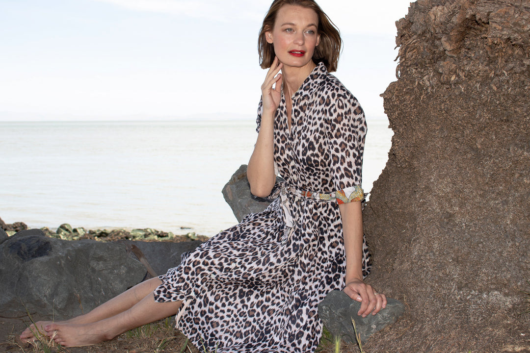 Dizzy-Lizzie Mrs Maisel Dress - Cheetah Print available at Barbara Katz