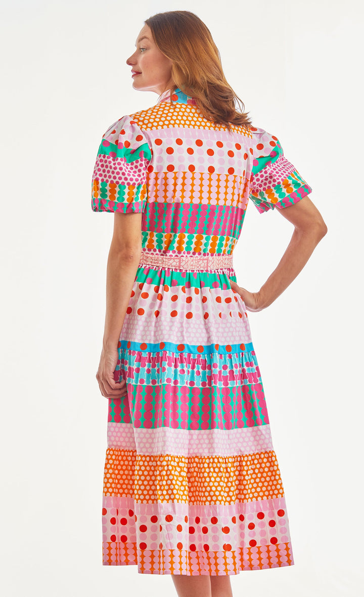 Dizzy-Lizzie Litchfield Dress - Multi Dots available at Barbara Katz