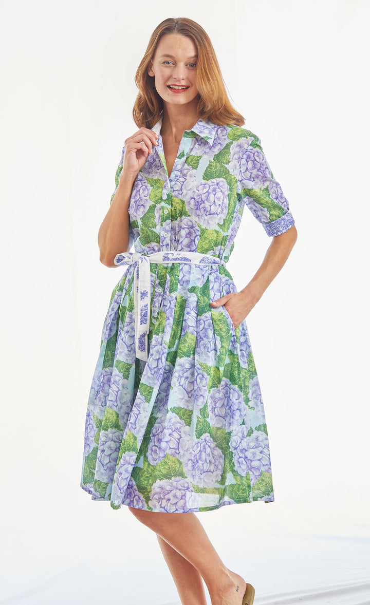 Dizzy-Lizzie Mrs Maisel Dress - Hydrangea Print available at Barbara Katz