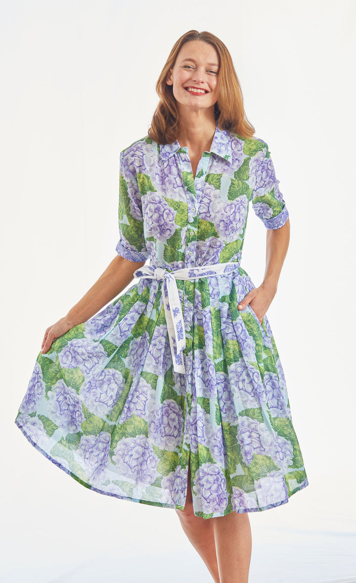 Dizzy-Lizzie Mrs Maisel Dress - Hydrangea Print available at Barbara Katz