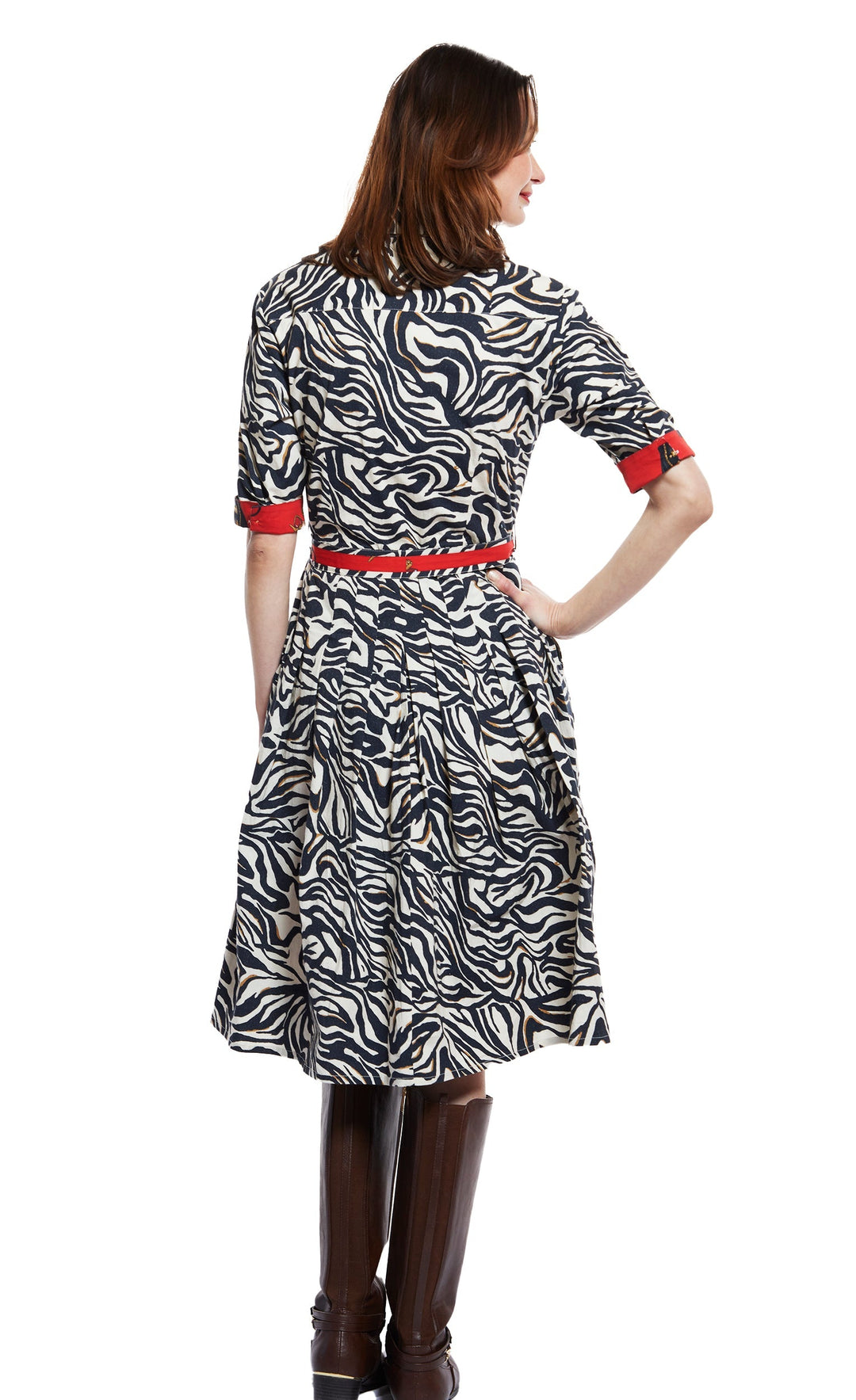 Dizzy-Lizzie Mrs Maisel Dress - Black And White Zebra Print available at Barbara Katz