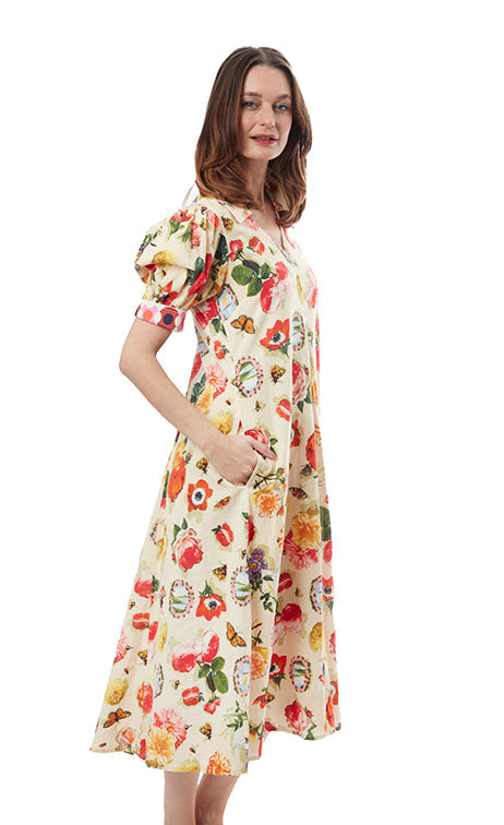 Dizzy-Lizzie Montauk Dress - Botanical Floral available at Barbara Katz