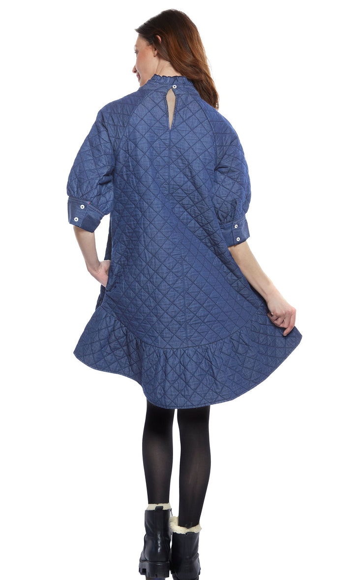 Dizzy-Lizzie St. Tropez Softly Quilted Denim Dress available at Barbara Katz