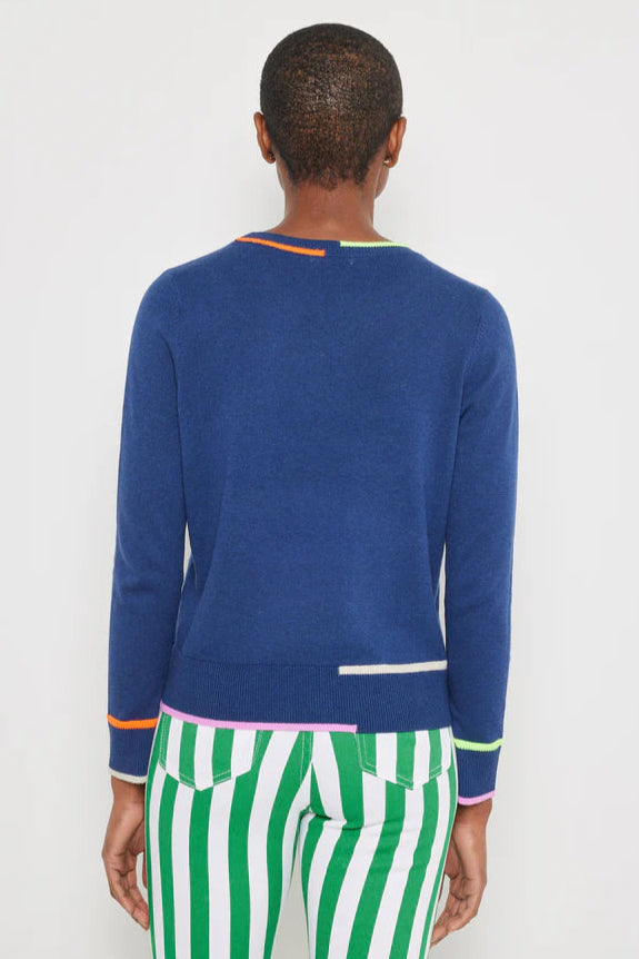 Lisa Todd In Line Sweater in Blue Galaxy available at Barbara Katz