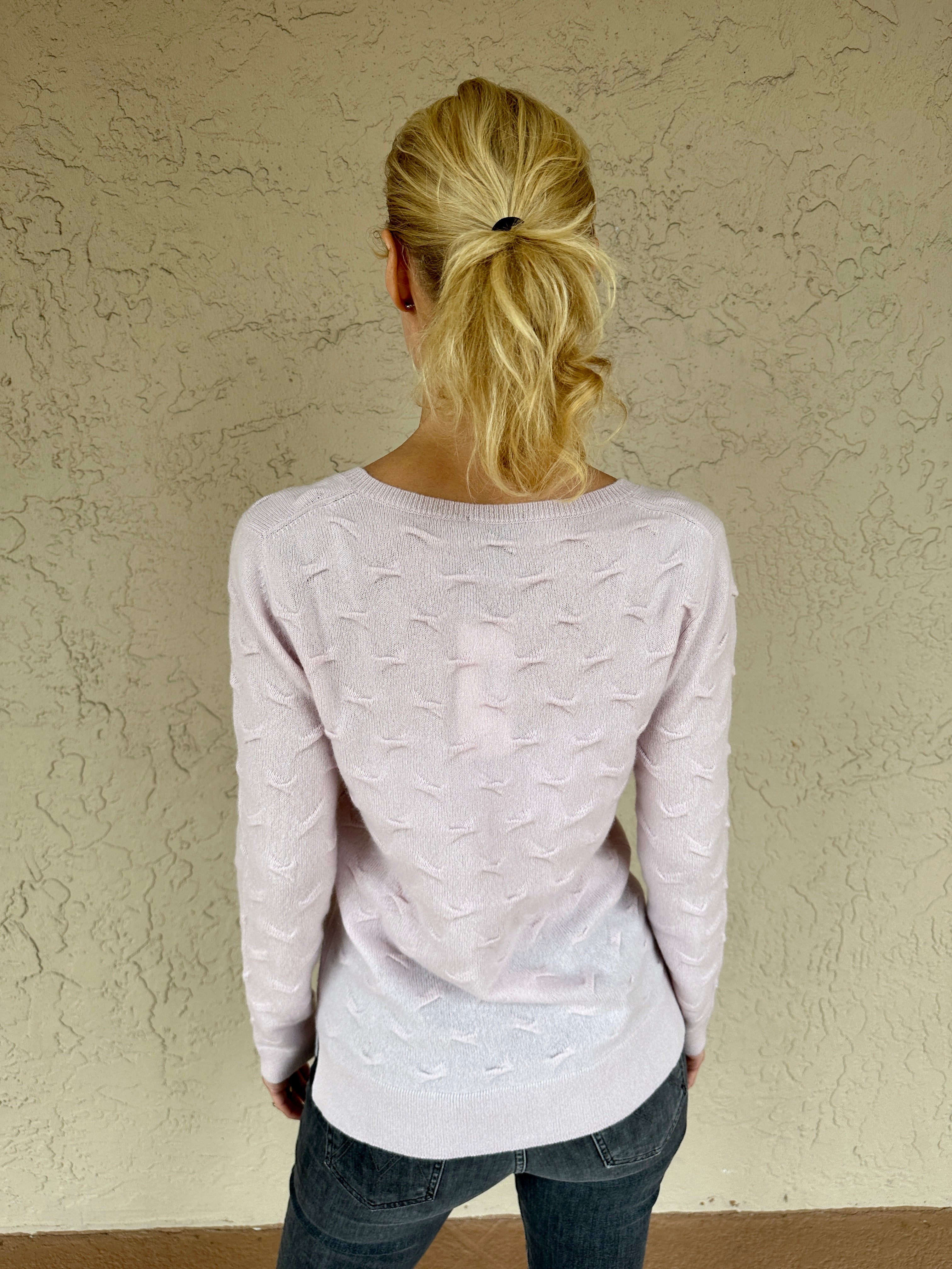 Blush v hot sale neck sweater