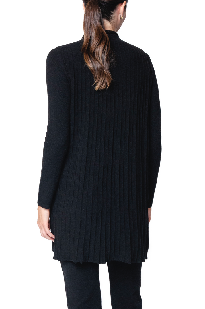 Amely Shawl Collar Mid-Length Cardigan - Black / Fall Pre-Order