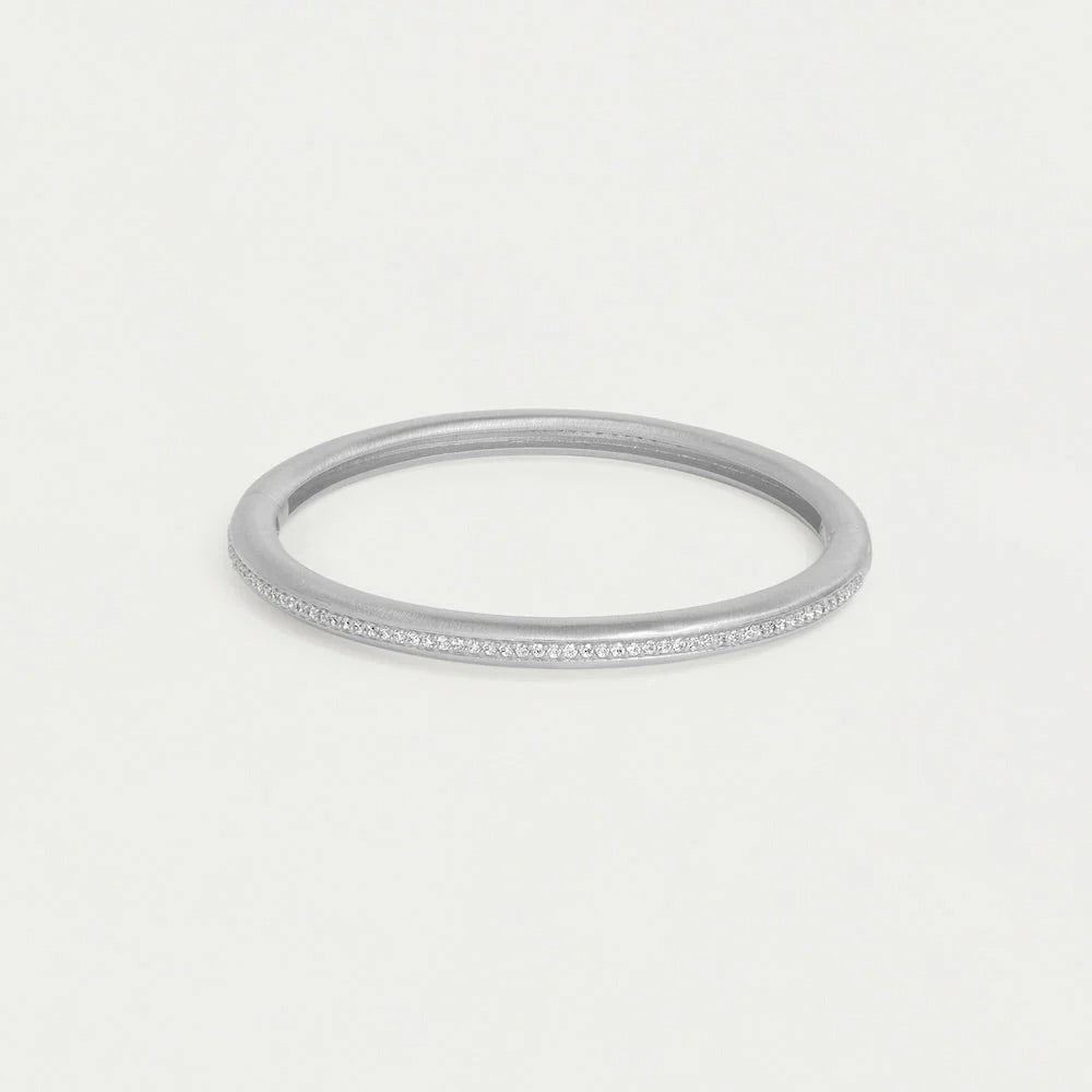 Dean Davidson Colette Pave Bangle Bracelet in White Topaz/Silver available at Barbara Katz