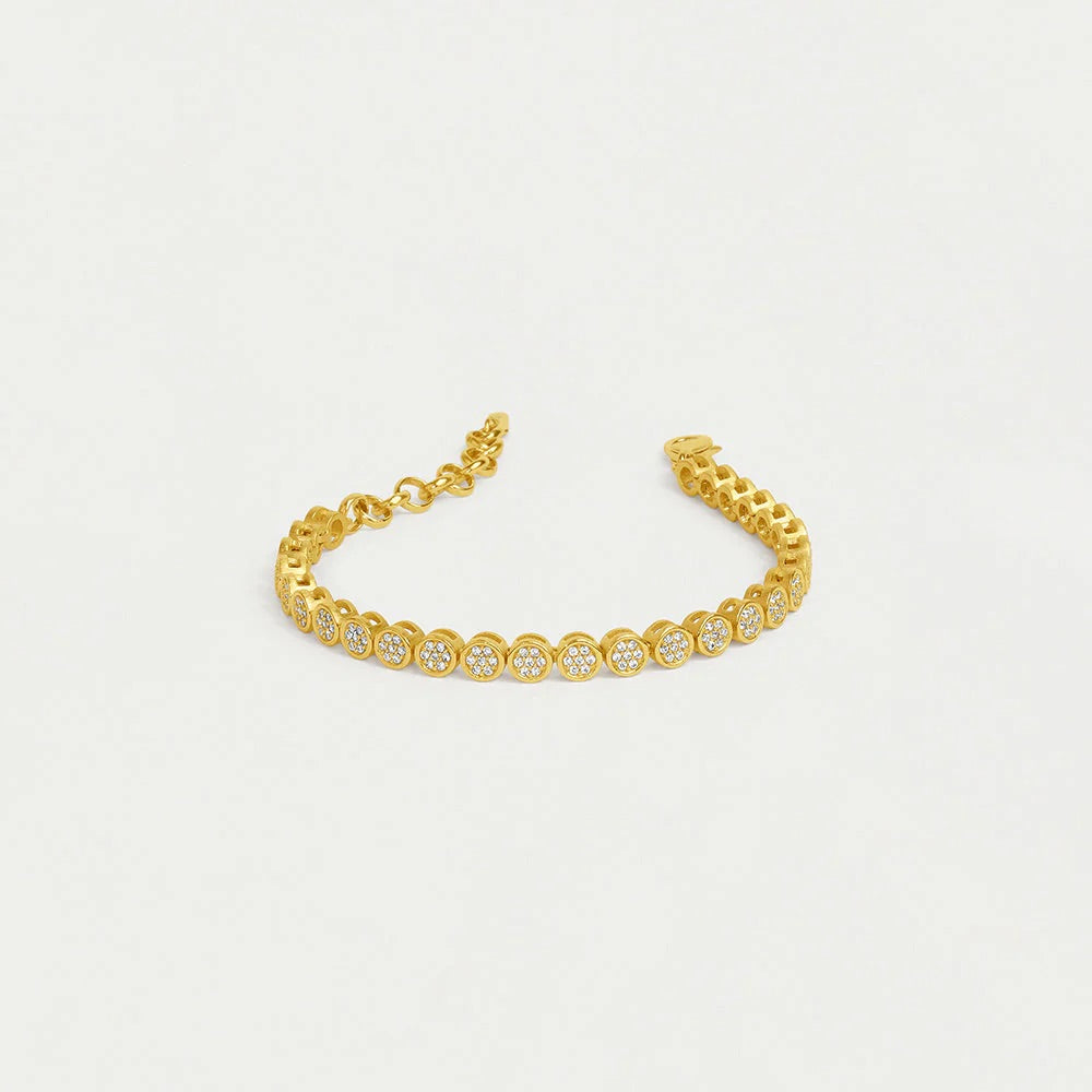 Dean Davidson Mirabeau Pave Bracelet in White Topaz/Gold available at Barbara Katz