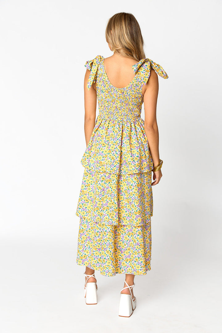 BuddyLove Drew Tiered Midi Dress - Sunny Hunny