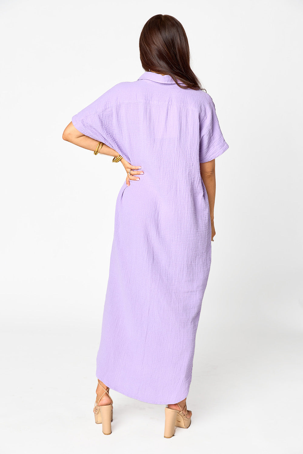 BuddyLove Carmen Cover Up Caftan Maxi Dress - Lavender