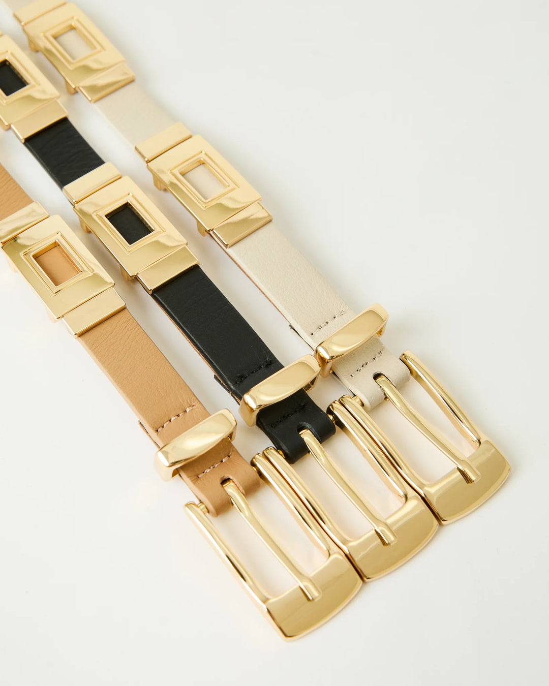 B-Low the Belt Roma Leather Belt in Black/Gold available at Barbara Katz