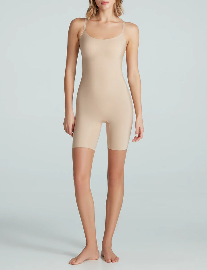 Commando Zone Smoothing Sleeveless Bodyshort in Tan available at Barbara Katz