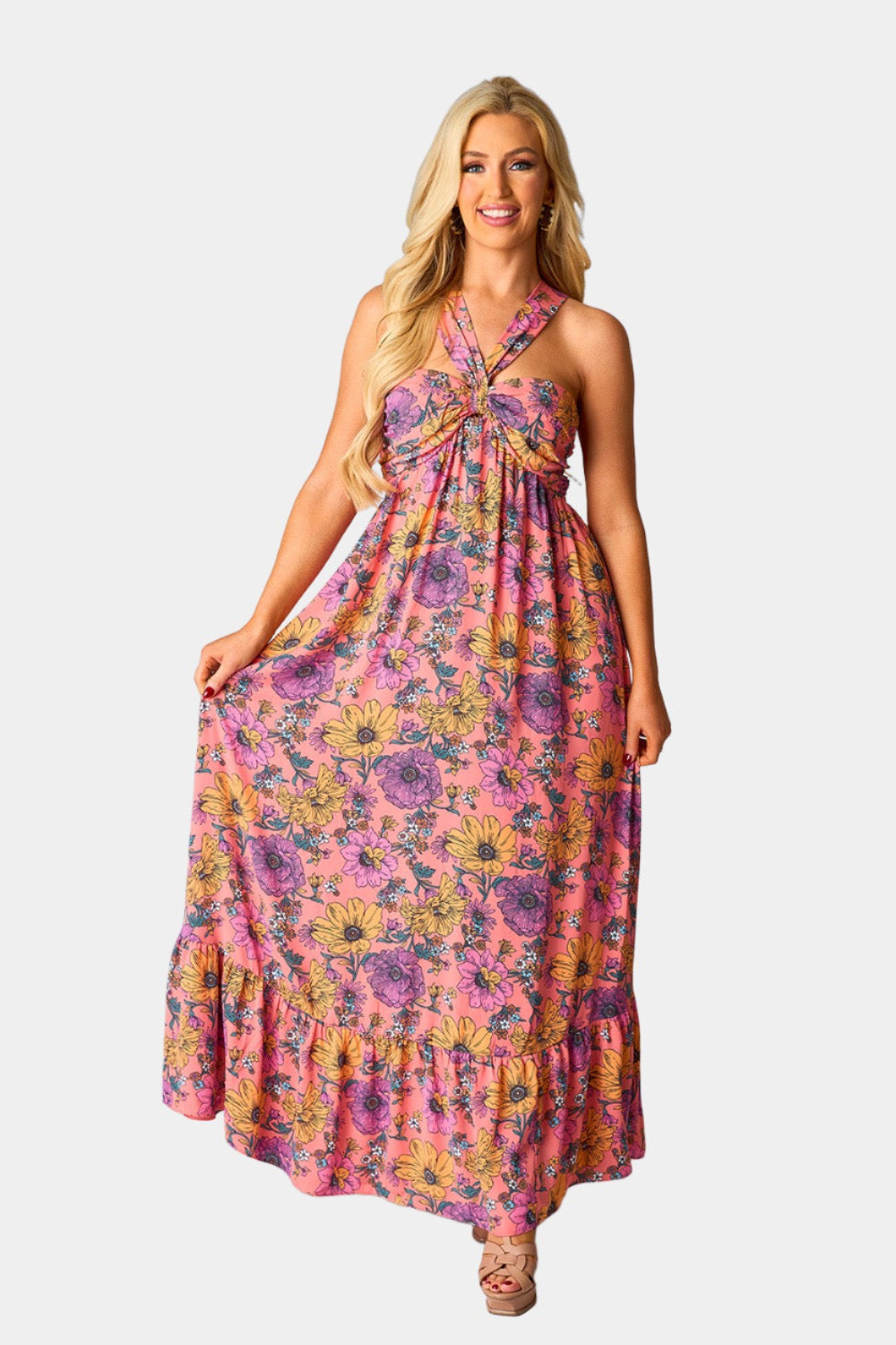 BuddyLove Charlotte Halter Maxi Dress - Nectar