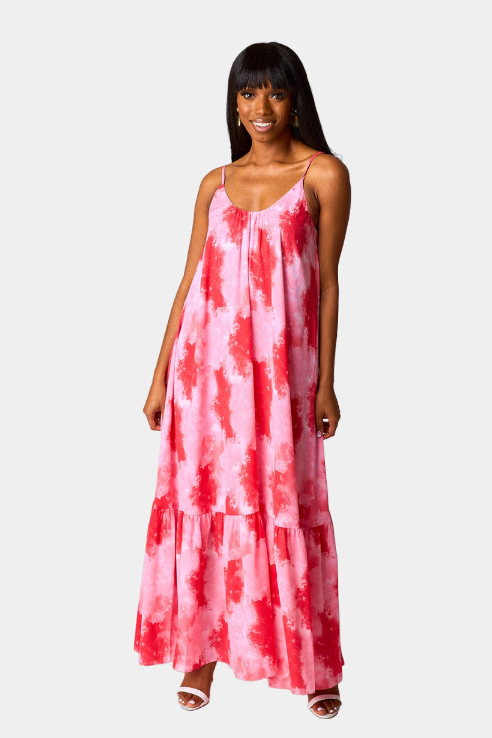 BuddyLove Katey Scooped Neck Maxi Dress in Sunset available at Barbara Katz