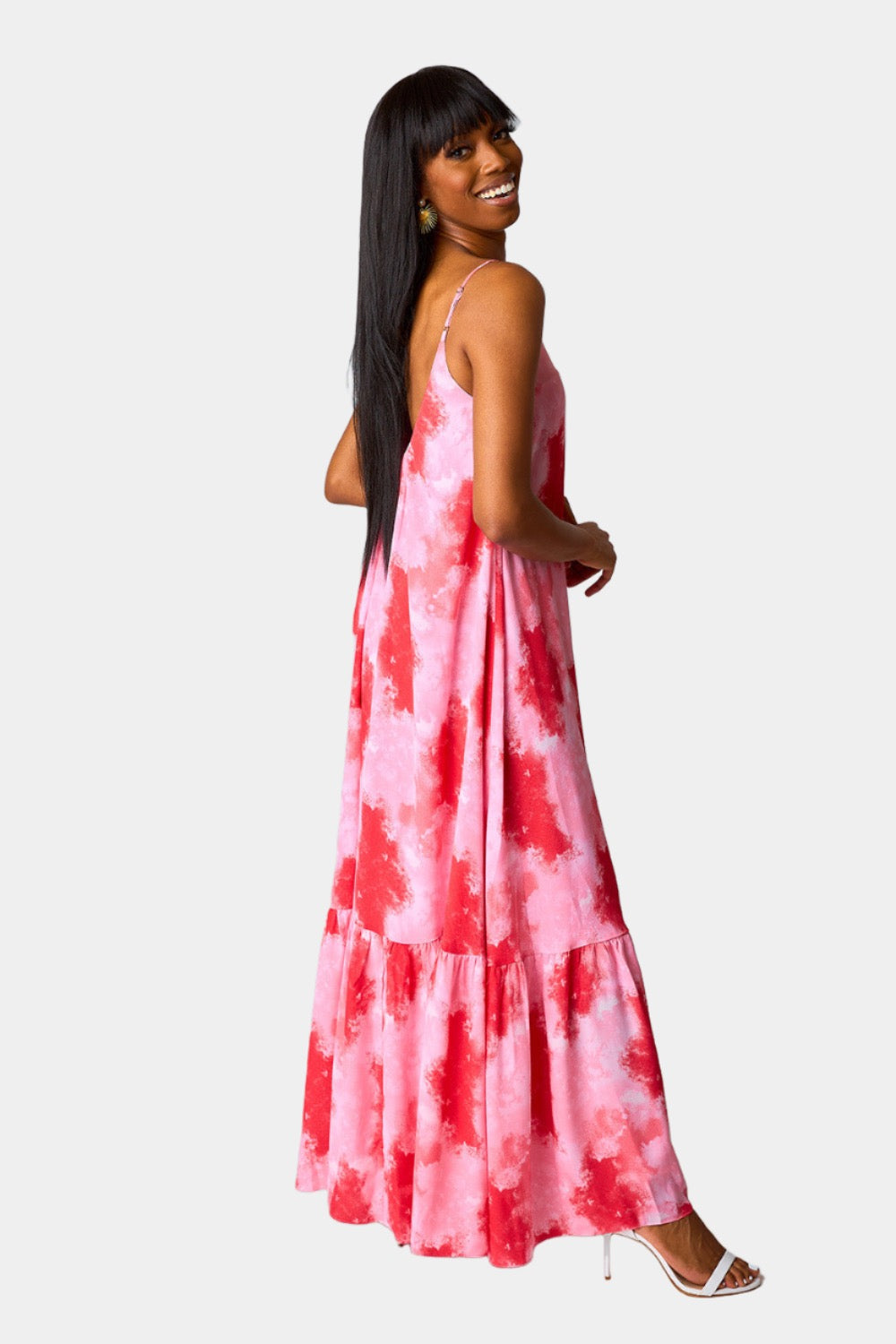 BuddyLove Katey Scooped Neck Maxi Dress in Sunset available at Barbara Katz