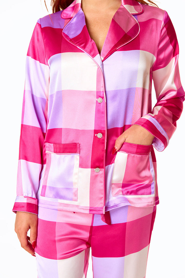 BuddyLove Penelope Loungewear Set - Pink Plaid