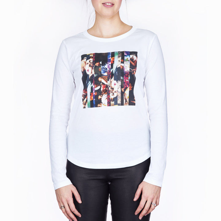 Suzi Roher The Catherine Long Sleeve Tee - Venetian Blinds