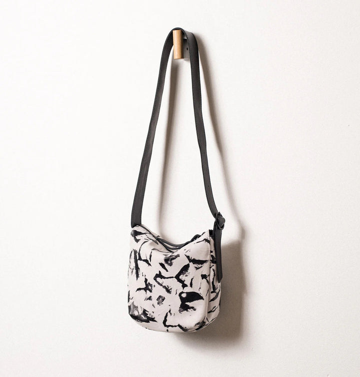 Daniella Lehavi Chicago Small Hobo Crossbody Bag in Black & White available at Barbara Katz