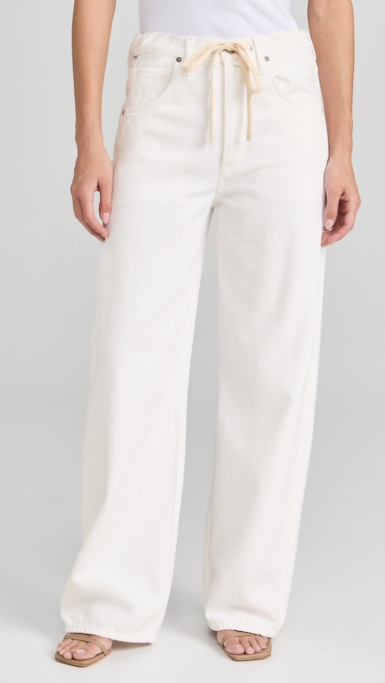 Citizens of Humanity Brynn Drawstring Trousers in Tulip available at Barbara Katz