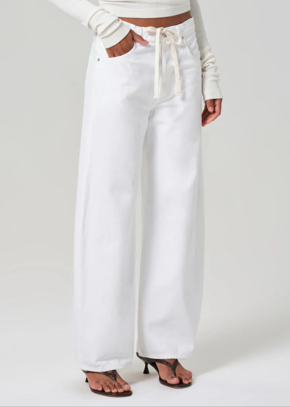 Citizens of Humanity Brynn Drawstring Trousers in Tulip available at Barbara Katz