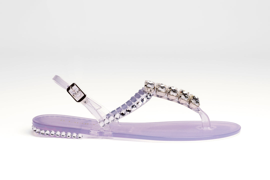 D. Lacquaniti Clara Jelly Sandals - Diamond Luxe