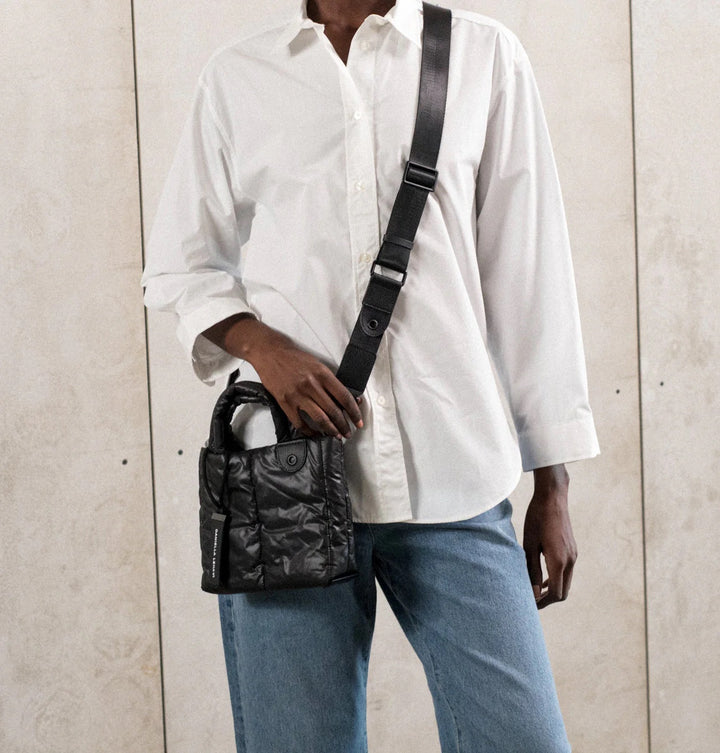 Daniella Lehavi Quilt Mini Crossbody Bag in Black available at Barbara Katz