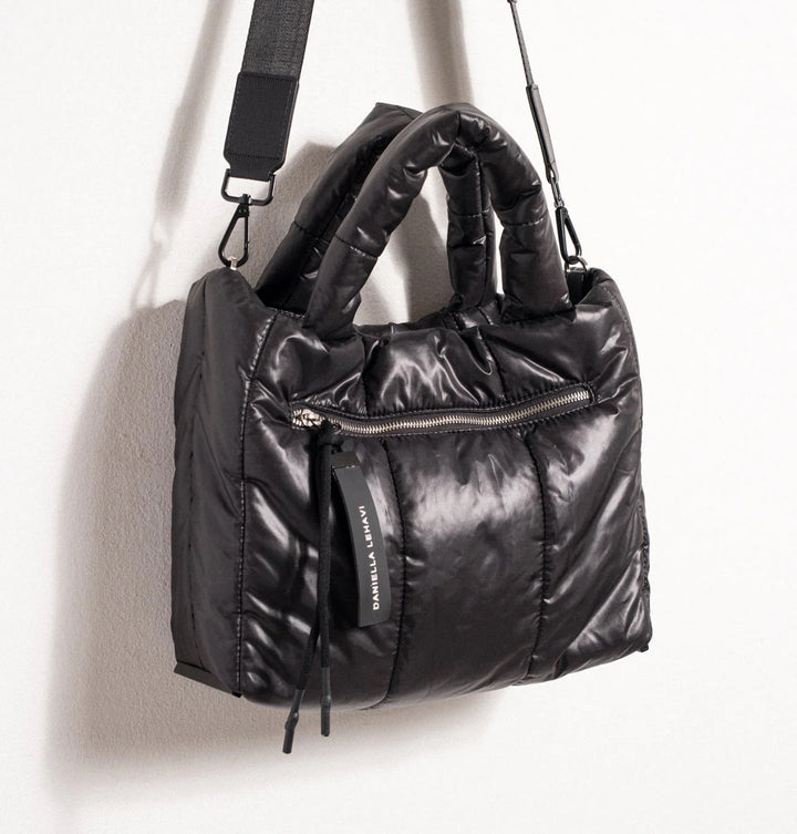 Daniella Lehavi Quilt Medium Tote Bag in Black available at Barbara Katz