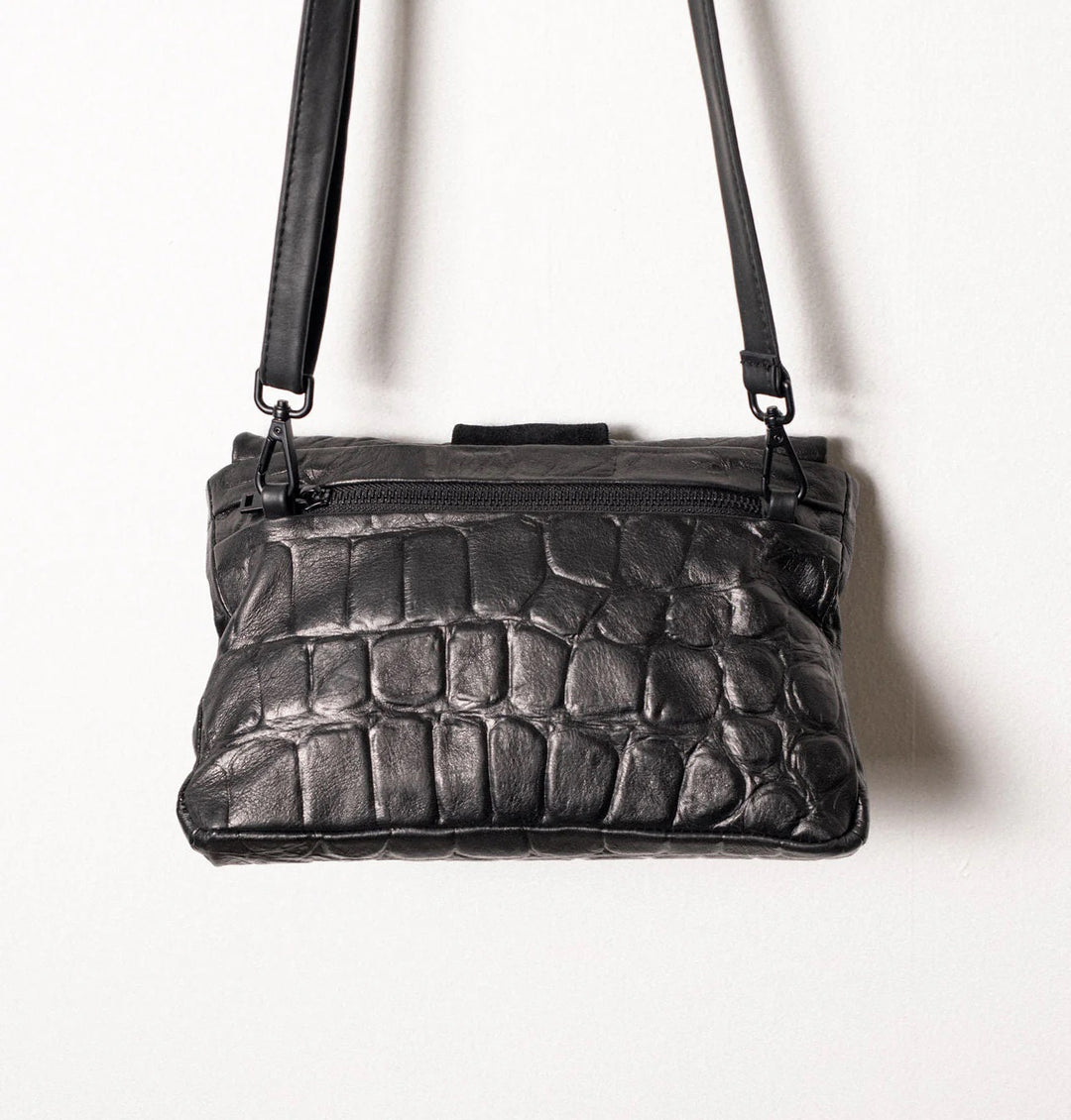 Daniella Lehavi Eva Clutch Bag in  Black Croco available at Barbara Katz