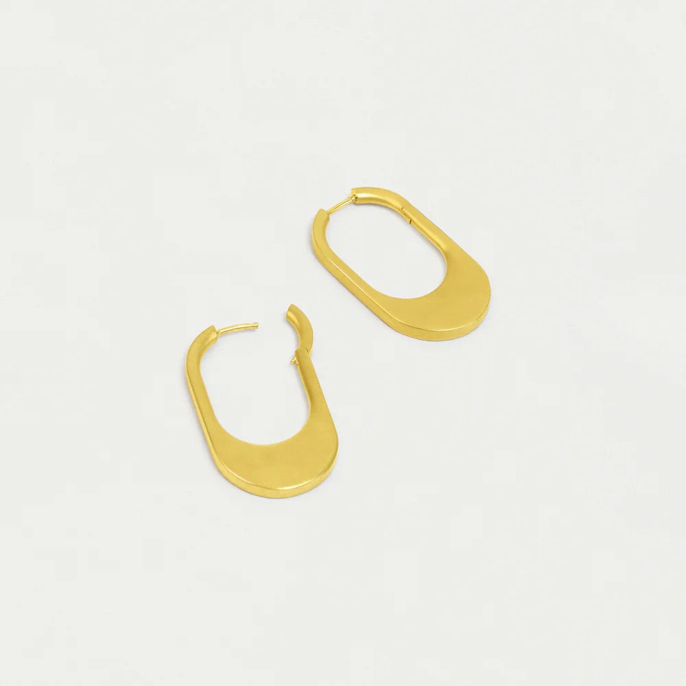 Dean Davidson Crosby Hinged Hoop Earrings in Gold available at Barbara Katz